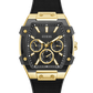 GUESS Mens Black Gold Tone Multi-function Watch GW0956G2