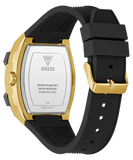 GUESS Mens Black Gold Tone Multi-function Watch GW0956G2