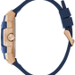 GUESS Mens Blue Rose Gold Tone Multi-function Watch GW0956G4