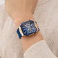 GUESS Mens Blue Rose Gold Tone Multi-function Watch GW0956G4
