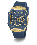 GUESS Mens Blue Gold Tone Multifunction Watch - GW0956G5 - KRISHNA WATCH COMPANY