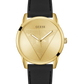 GUESS Mens Black Gold Tone Analog Watch GW0957G2