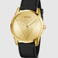 GUESS Mens Black Gold Tone Analog Watch GW0957G2