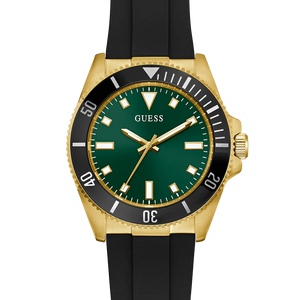 GUESS Mens Black Gold Tone Analog Watch - GW0969G2 - KRISHNA WATCH COMPANY