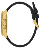 GUESS Mens Black Gold Tone Analog Watch - GW0969G2