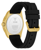 GUESS Mens Black Gold Tone Analog Watch - GW0969G2