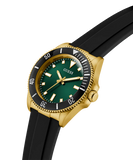 GUESS Mens Black Gold Tone Analog Watch - GW0969G2