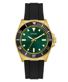 GUESS Mens Black Gold Tone Analog Watch - GW0969G2