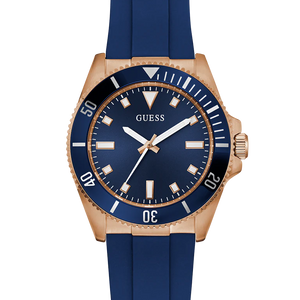 GUESS Mens Blue Rose Gold Tone Analog Watch GW0969G3 - KRISHNA WATCH COMPANY