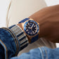 GUESS Mens Blue Rose Gold Tone Analog Watch GW0969G3