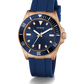 GUESS Mens Blue Rose Gold Tone Analog Watch GW0969G3