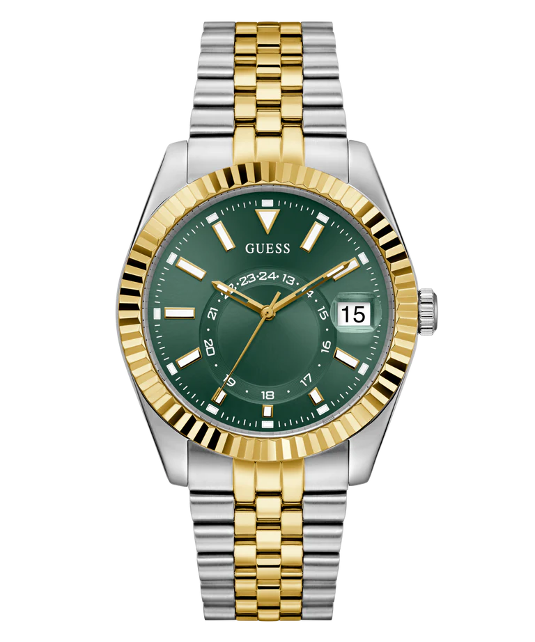 GUESS Mens Jaden 2-Tone Multi-function Date Watch GW0977G4