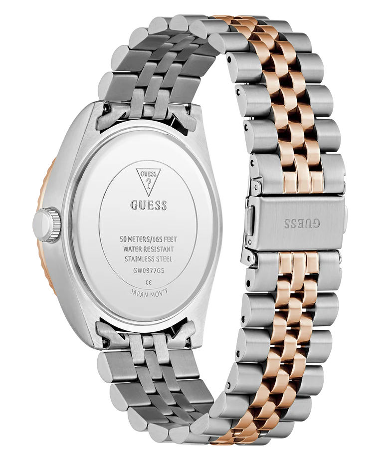 GUESS Mens Jaden 2-Tone Multi-function Date Watch - GW0977G5