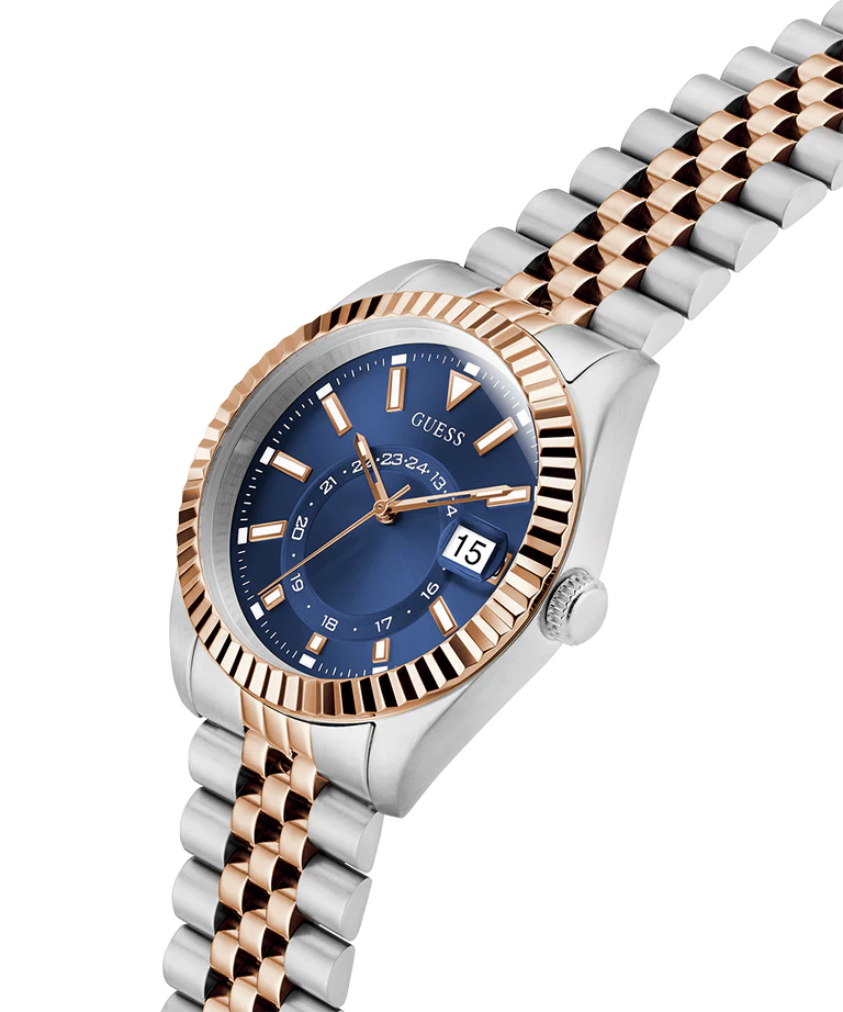GUESS Mens Jaden 2-Tone Multi-function Date Watch - GW0977G5
