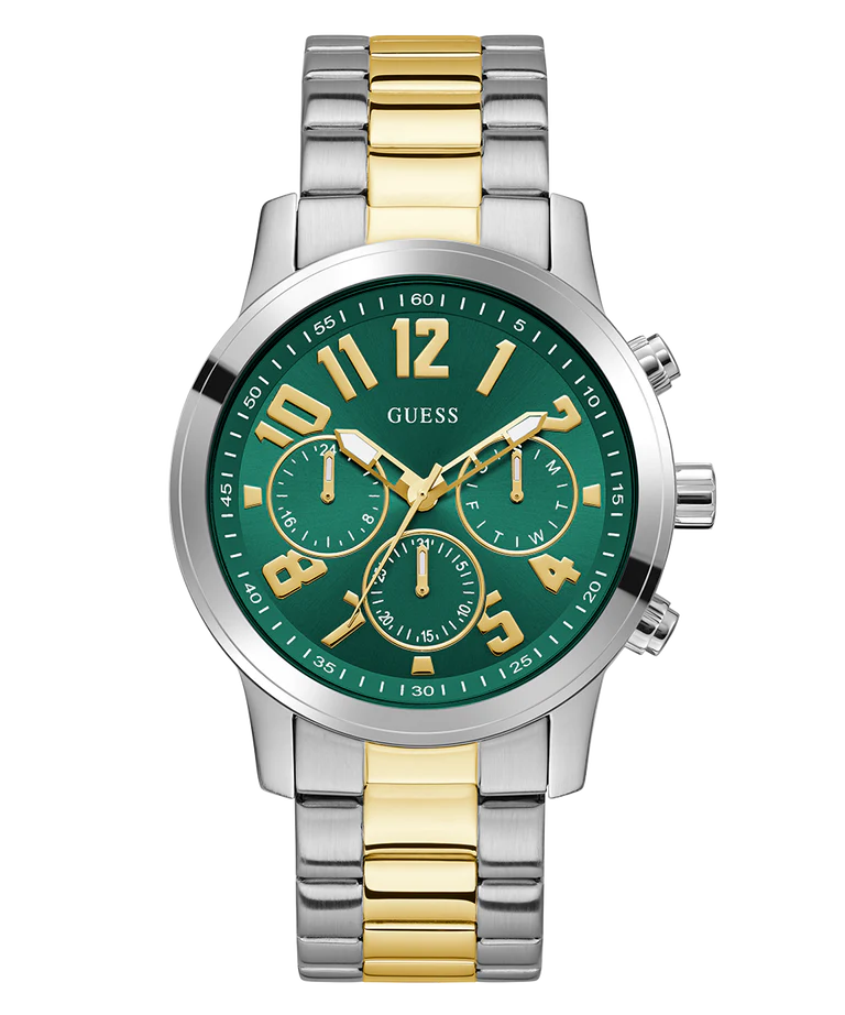 GUESS Mens 2-Tone Silver Analog Watch - GW1006G4 - KRISHNA WATCH COMPANY