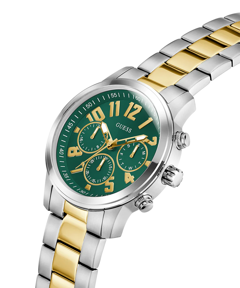 GUESS Mens 2-Tone Silver Analog Watch - GW1006G4 - KRISHNA WATCH COMPANY