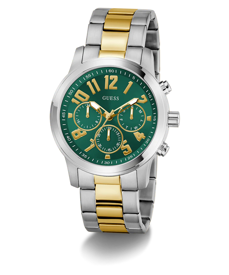 GUESS Mens 2-Tone Silver Analog Watch - GW1006G4 - KRISHNA WATCH COMPANY