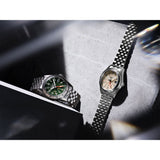 Seiko 55 GMT Men Automatic Cream Dial Analog Stainless Steel Watch HDB002K1