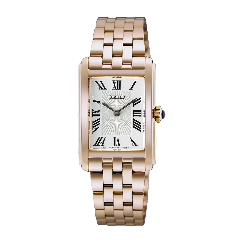 Seiko Ladies Dress Watch in Rose Gold-tone with Roman Numeral Dial - HGG002P1
