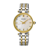 Seiko Ladies Two-tone Watch with Mother of Pearl Dial and Diamonds - HGH007P1
