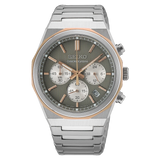 Seiko Chronograph with Textured Olive-Grey Dial - HGK002P1