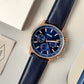 Fossil Sullivan Multifunction Navy Leather Watch - BQ2449
