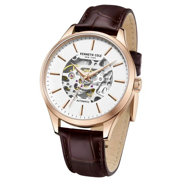 Kenneth Cole White Dial Automatic Watch for Men - NEKCWGE2216901MN - KRISHNA WATCH COMPANY