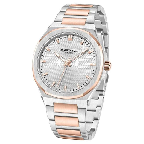 Kenneth Cole Quartz Analog Silver Dial Stainless Steel Strap Watch For Men kcwgg0047003mn - KRISHNA WATCH COMPANY