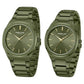 Kenneth Cole Kenneth Cole Quartz Analog Green Dial With Green Stainless Steel Strap Watch for Couple KCWGG0049301GLPA