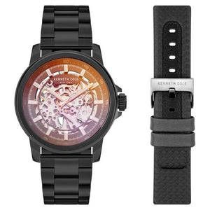 Kenneth Cole Automatic Leather Strap Watch for Men nekcwgl2104103mn - KRISHNA WATCH COMPANY