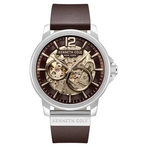 Kenneth Cole Kenneth Cole Automatic Brown Dial Leather Strap Watch For Men kcwgx2124701mn - KRISHNA WATCH COMPANY