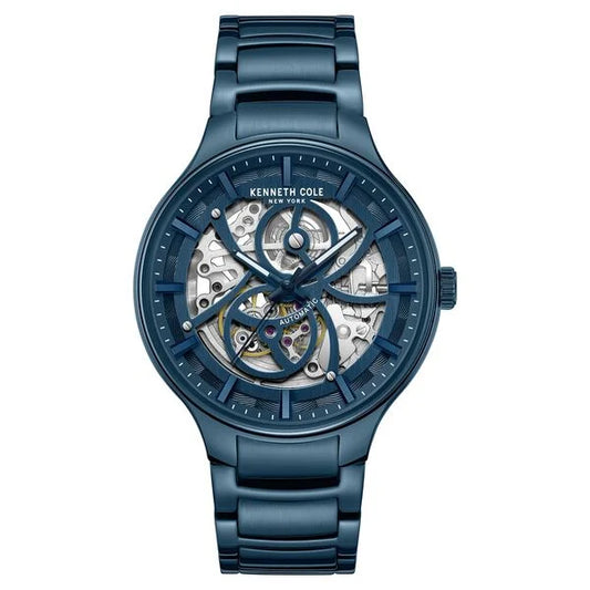Kenneth Cole Automatic Blue Dial Stainless Steel Strap Watch For Men kcwgy0059802mn