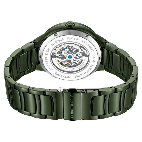 Kenneth Cole Automatic Green Dial Stainless Steel Strap Watch For Men kcwgy0059803mn - KRISHNA WATCH COMPANY