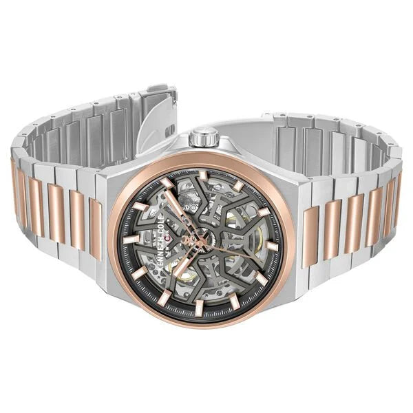 Kenneth Cole Automatic Grey Dial Two Toned Watch For Men - KCWGY0065302MN - KRISHNA WATCH COMPANY