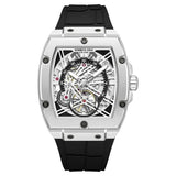 Kenneth Cole Automatic Silver Dial Black Colour Silicone Strap Watch For Men kcwgz0067803mn