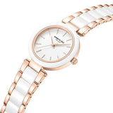 Kenneth Cole Quartz Analog White Dial White Stainless Steel & Ceramic Strap Watch For Women kcwlg0062702ld