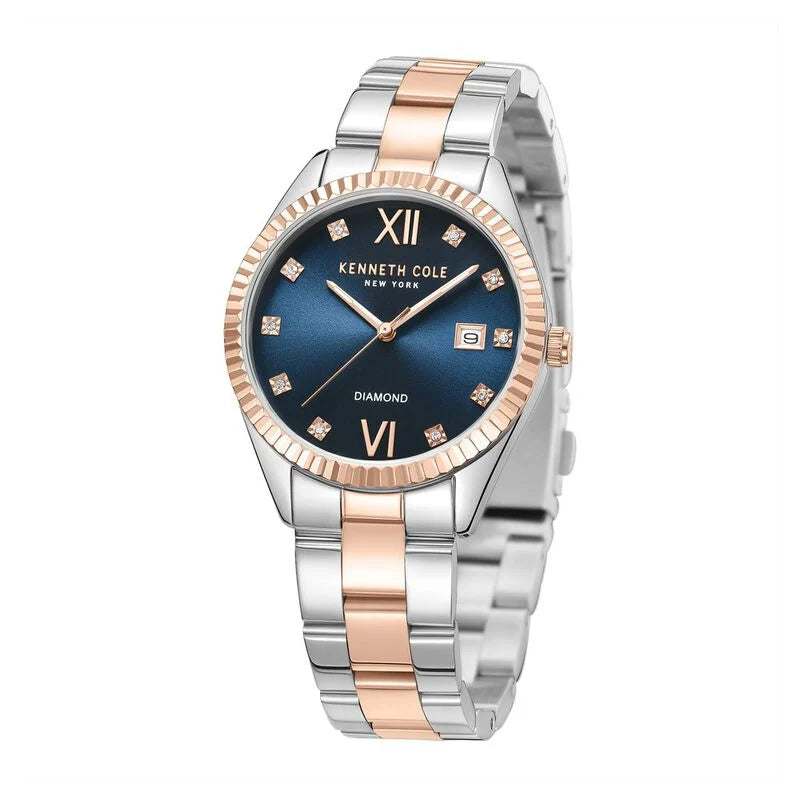 Kenneth Cole Quartz Analog Blue dial Stainless Steel Strap Watch for Women KCWLH0026902LD - KRISHNA WATCH COMPANY