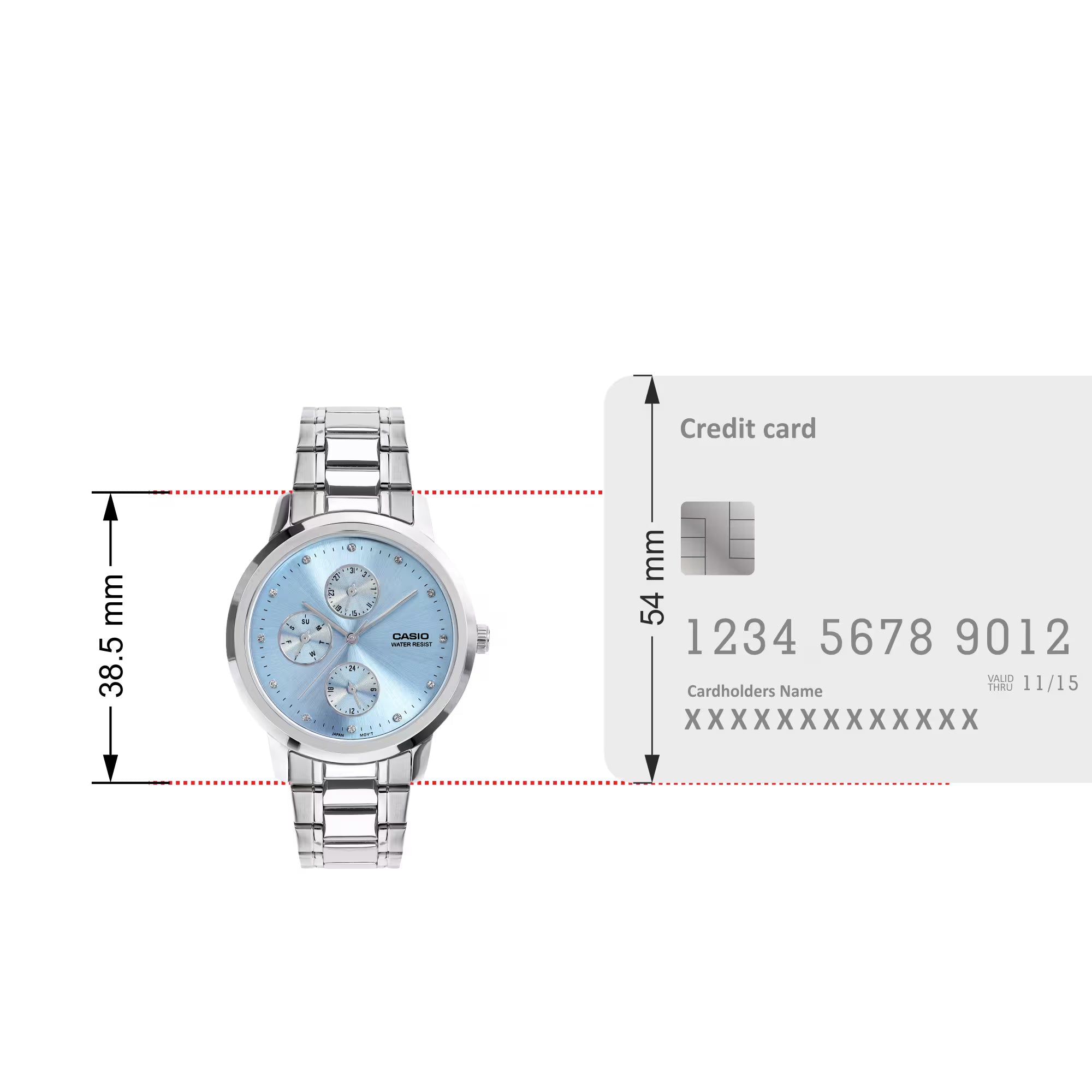 Casio Enticer Ladies LTP-SN6KD-2A - A2492 - KRISHNA WATCH COMPANY