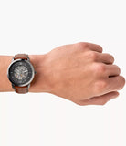 FOSSIL Neutra Automatic Amber Leather Watch ME3161