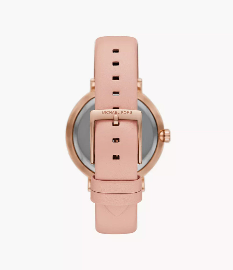 Michael Kors Women Quartz Rose Gold Dial Analog Leather Watch MK2957