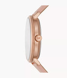 Michael Kors Women Quartz Rose Gold Dial Analog Leather Watch MK2957