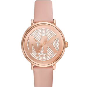 Michael Kors Women Quartz Rose Gold Dial Analog Leather Watch MK2957 - KRISHNA WATCH COMPANY