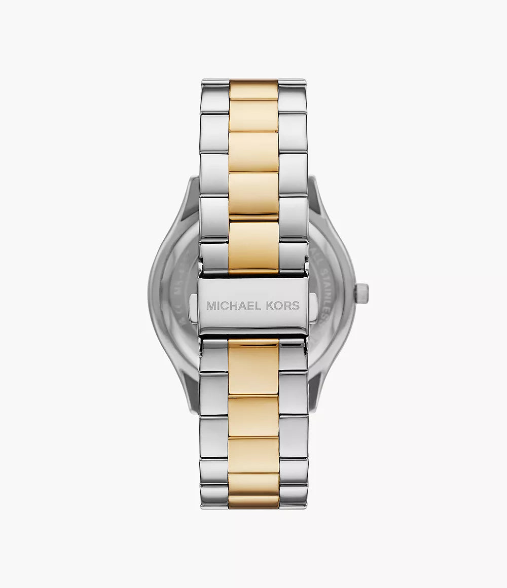 Michael Kors Slim Runway Three-Hand Two-Tone Stainless Steel Watch MK4735