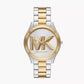 Michael Kors Slim Runway Three-Hand Two-Tone Stainless Steel Watch MK4735