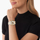 Michael Kors Slim Runway Three-Hand Two-Tone Stainless Steel Watch MK4735