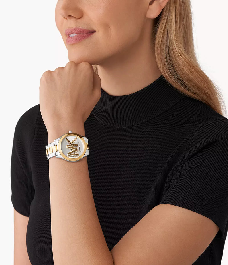 Michael Kors Slim Runway Three-Hand Two-Tone Stainless Steel Watch MK4735 - KRISHNA WATCH COMPANY