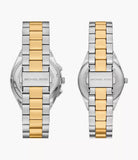Michael Kors Lennox Three-Hand Two-Tone Stainless Steel Watch Gift Set MK7503SET - KRISHNA WATCH COMPANY