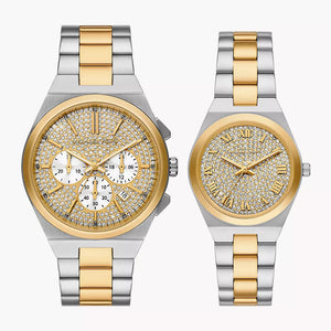 Michael Kors Lennox Three-Hand Two-Tone Stainless Steel Watch Gift Set MK7503SET - KRISHNA WATCH COMPANY