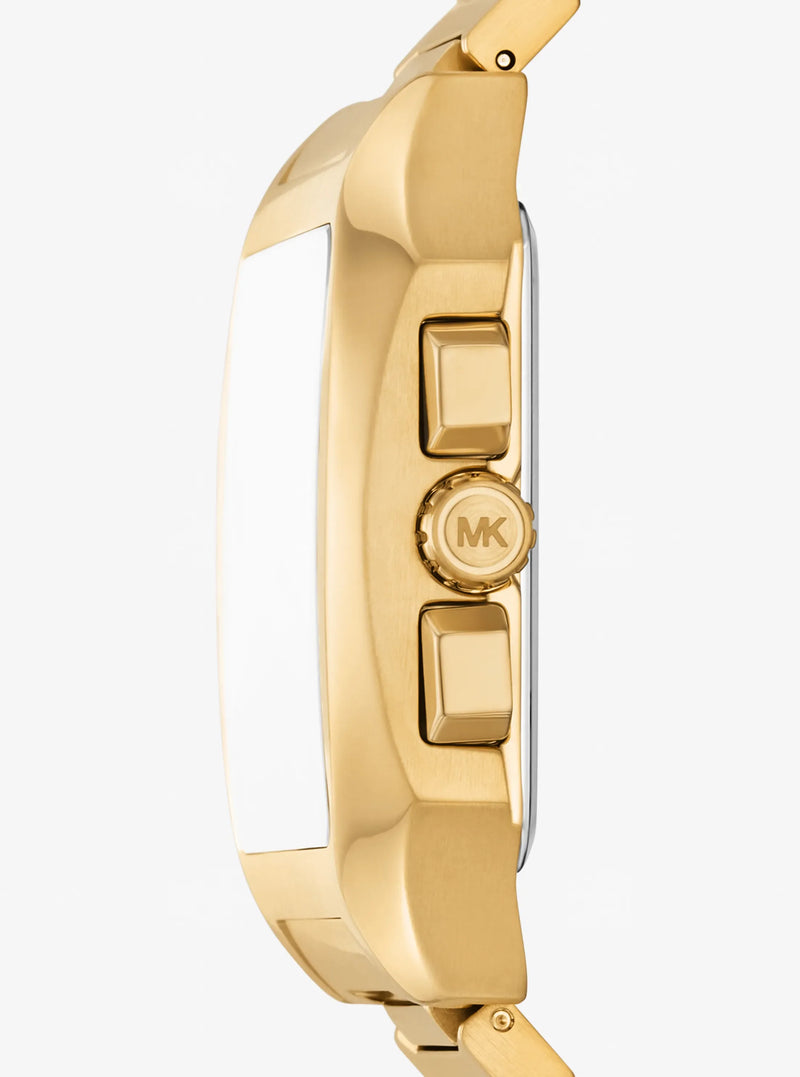 Michael Kors Men Brass Dial & Stainless Steel Bracelet Watch MK9281