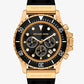 Michael Kors Outlet Oversized Everest Gold-Tone and Silicone Watch - MKO1162
